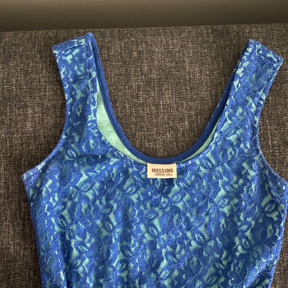 Mint and blue net dress - Picture 2 of 4